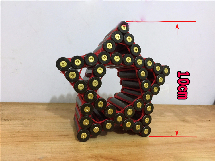 弹壳子弹壳工艺品五角星弹壳纯手工线编成品五角星