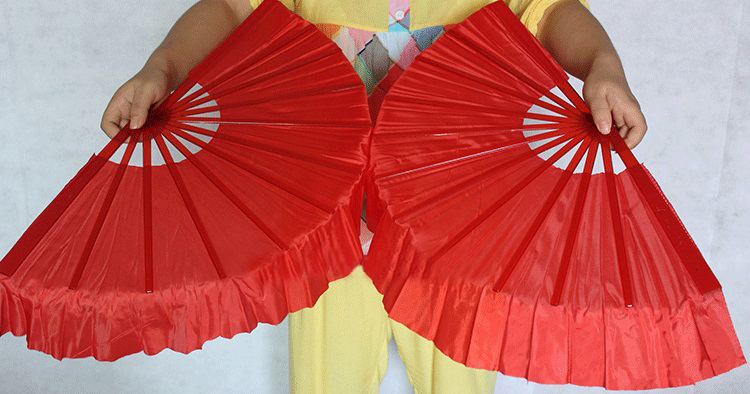 征伐 广场舞扇子 演出表演舞蹈健身木兰扇 秧歌扇子 _ 4折现价15元