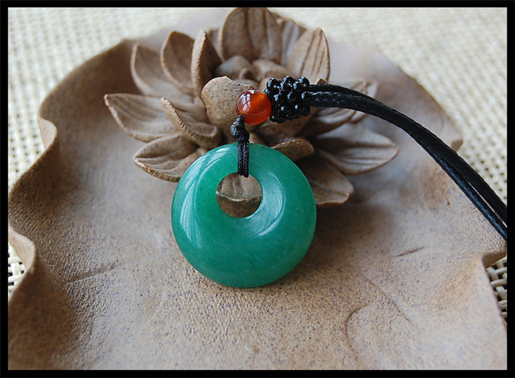 至翠斋 东陵玉吊坠 个性时尚百搭东陵玉玉石吊坠平安扣挂件 男女款