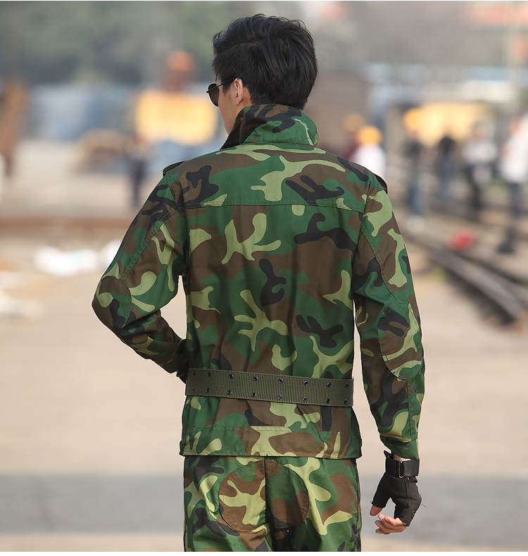 丛林迷彩服男军迷服装春秋作训服长袖迷彩多袋耐磨 170