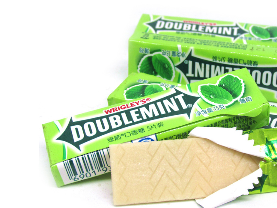绿箭口香糖薄荷味5片20条盒装绿茶柠檬草酒店餐饮聚会薄荷味