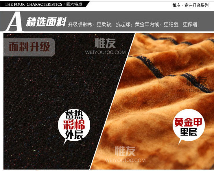 
                                        惟友打底裤女秋冬加绒加厚外穿大码小脚裤 超厚600克彩棉纯黑 均码(体重130以内)                