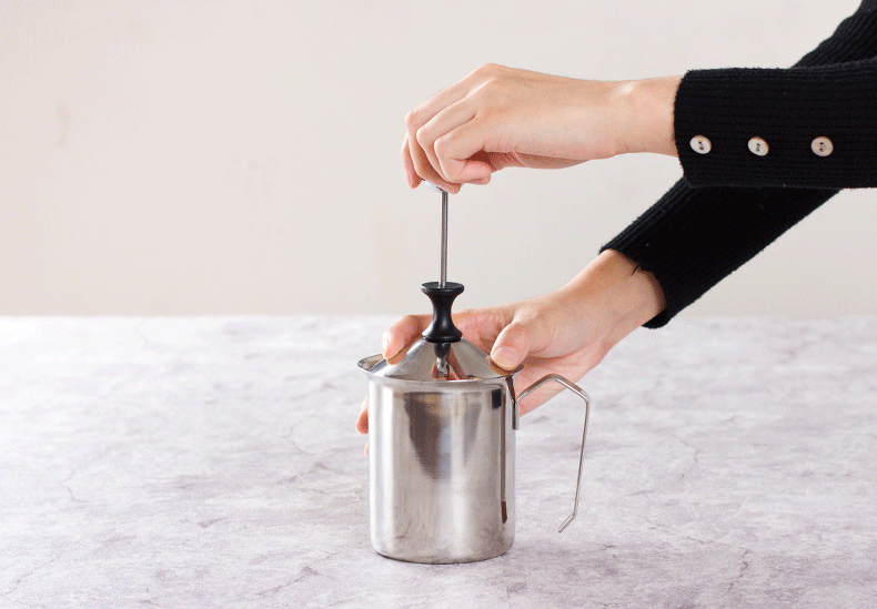 吉泰儿gater奶泡机手动双层打奶器打奶泡杯打奶机500ml