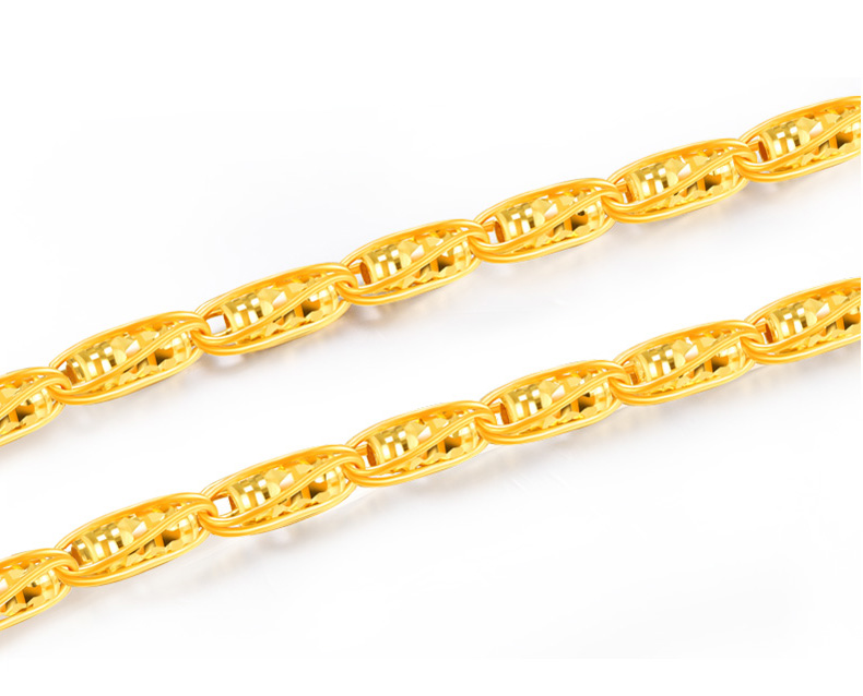 喜士多珠宝 999足金 299元/克 麦穗黄金项链 足金麦穗项链 线包麦粒