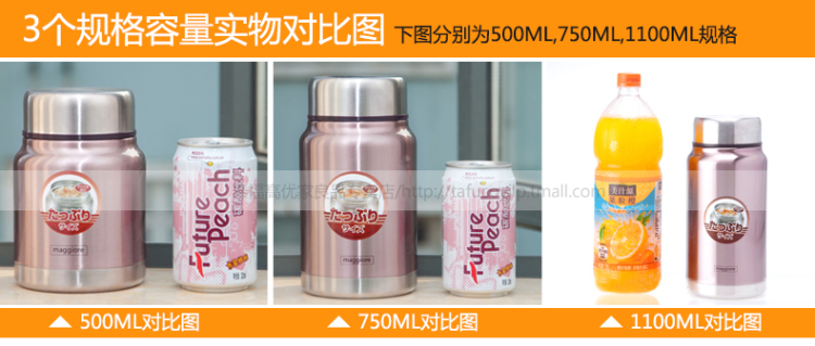 
                                                            泰福高（TAFUCO）日本大容量焖烧杯女闷烧壶超长保温饭盒焖粥饭桶上班族便携装汤壶 T2017褐色750ML                