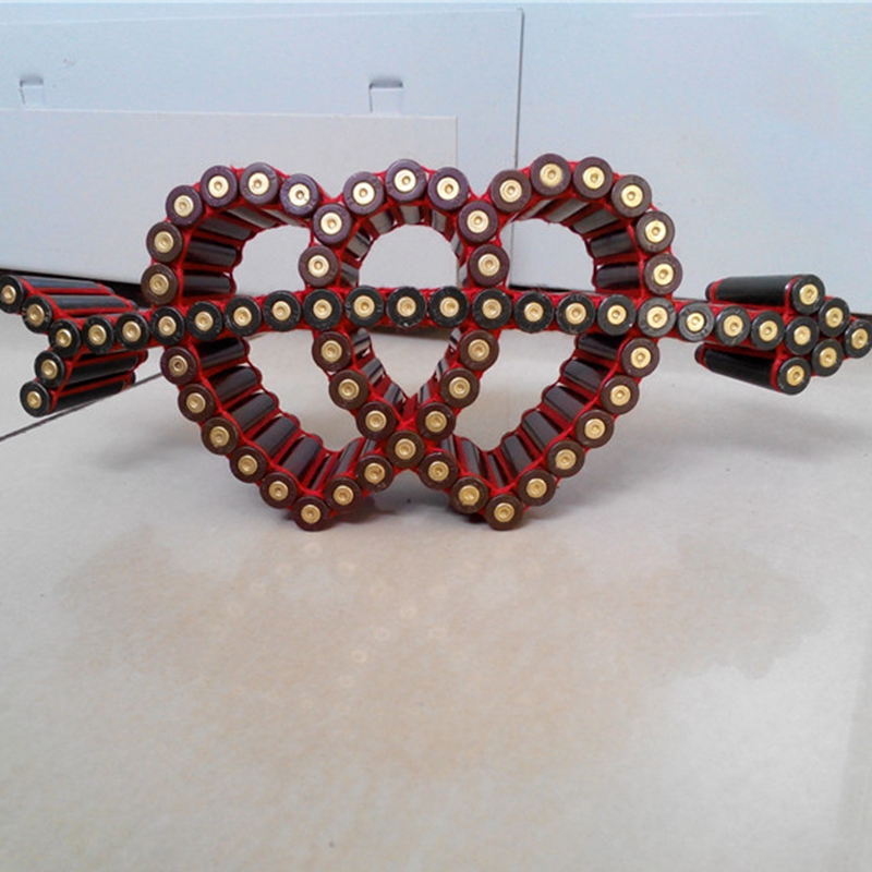 创意子弹壳工艺品一箭穿心88/95/03式弹壳定制纯手工线编成品 绿色 箭