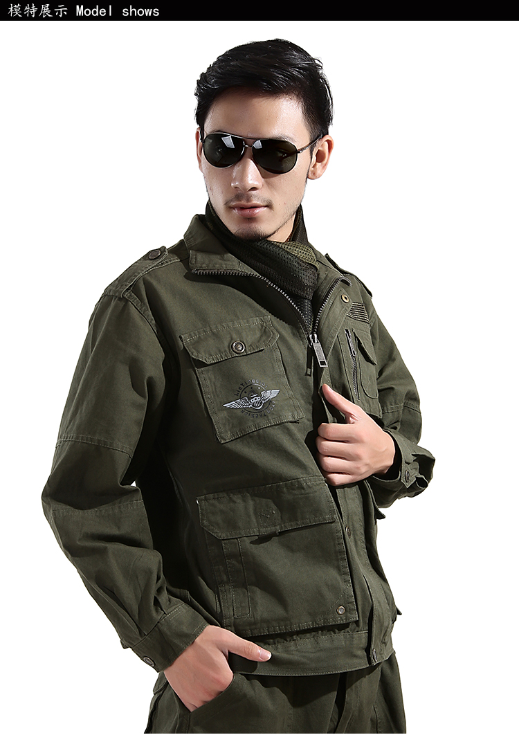 春秋军绿色军迷服装男特种兵野战服纯棉户外作训服长袖迷彩服套装 军