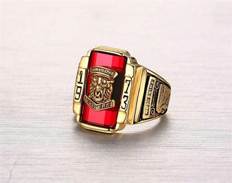 奇美 钛钢戒指指环虎头宽大男士欧美人工锆石 蓝色美号11号【图片 价