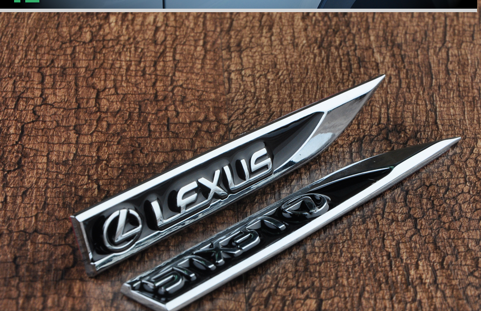 雷克萨斯车标es300es250rx270hes240金属刀锋叶子板装饰车贴侧标