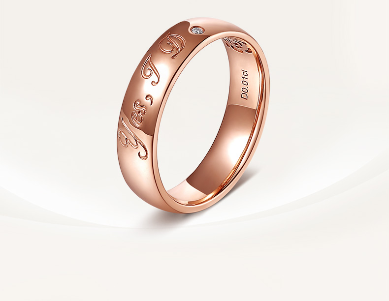 ido玫瑰系列18k金钻石对戒求婚结婚玫瑰钻石戒指定制定制男戒18k金