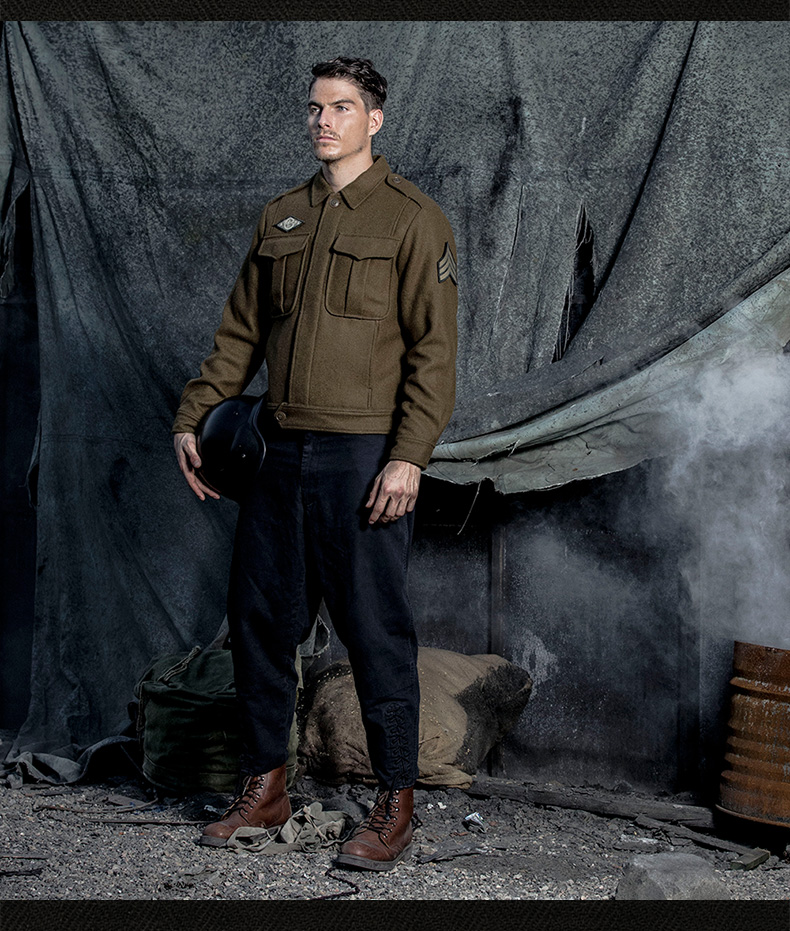 ak男装 vintage厚帆布骑兵马裤1612117 藏蓝色 34