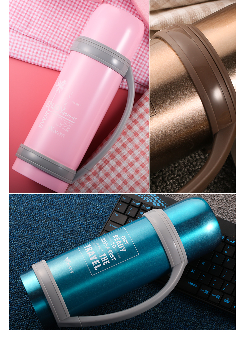 华亚保温壶不锈钢真空保温杯男户外旅行家用大容量暖水瓶车载旅游水壶