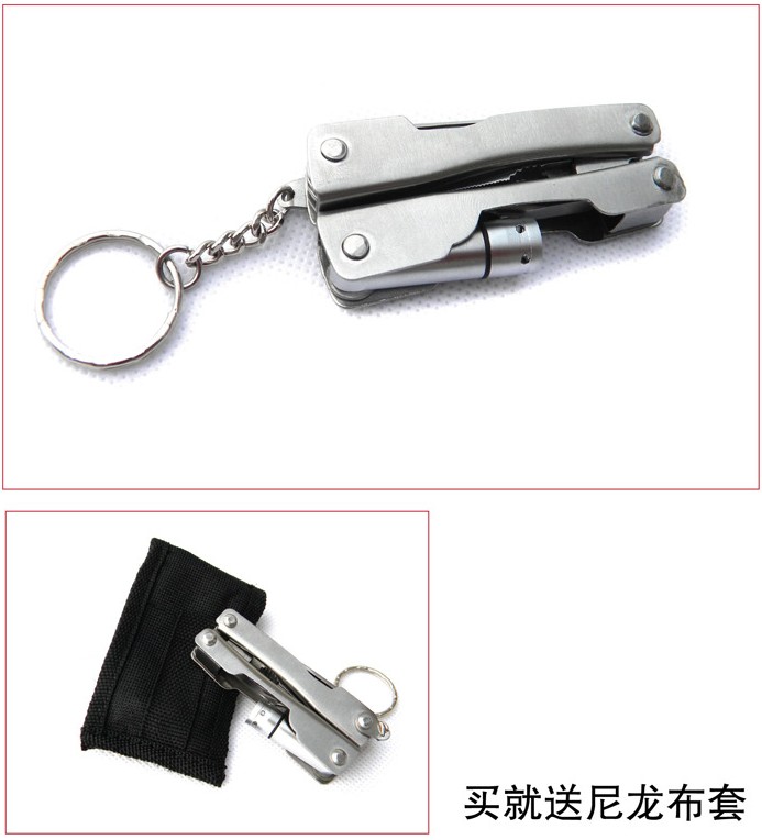 乾越 多功能带灯钳 带LED灯钳子 户外工具 工具钳 多功能带灯钳1件装