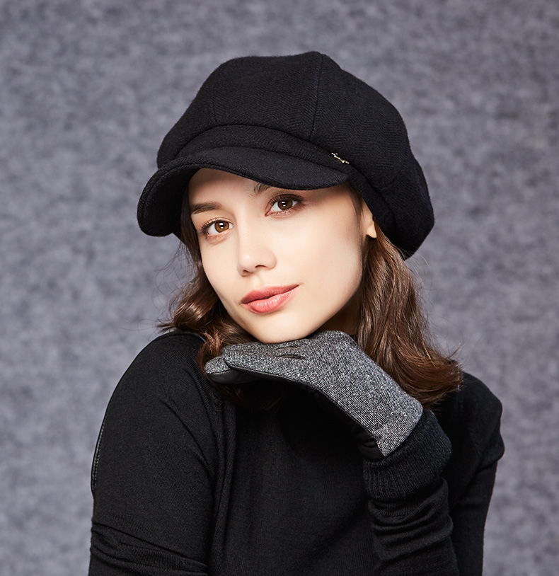品牌: 卡蒙(kenmont) 商品名称:卡蒙(kenmont)贝雷帽女毛呢冬季帽子女