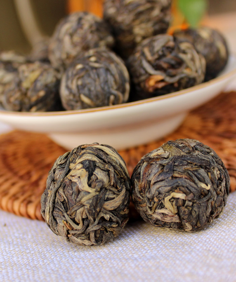 茗纳百川 云南普洱茶生茶龙珠 迷你小沱茶 忙肺山古树茶 约7克/粒 250