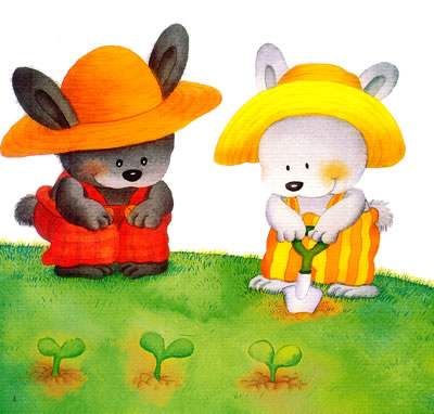 但《种萝卜》这本图画书却以一个简单而有趣的故事,轻松地在孩子们