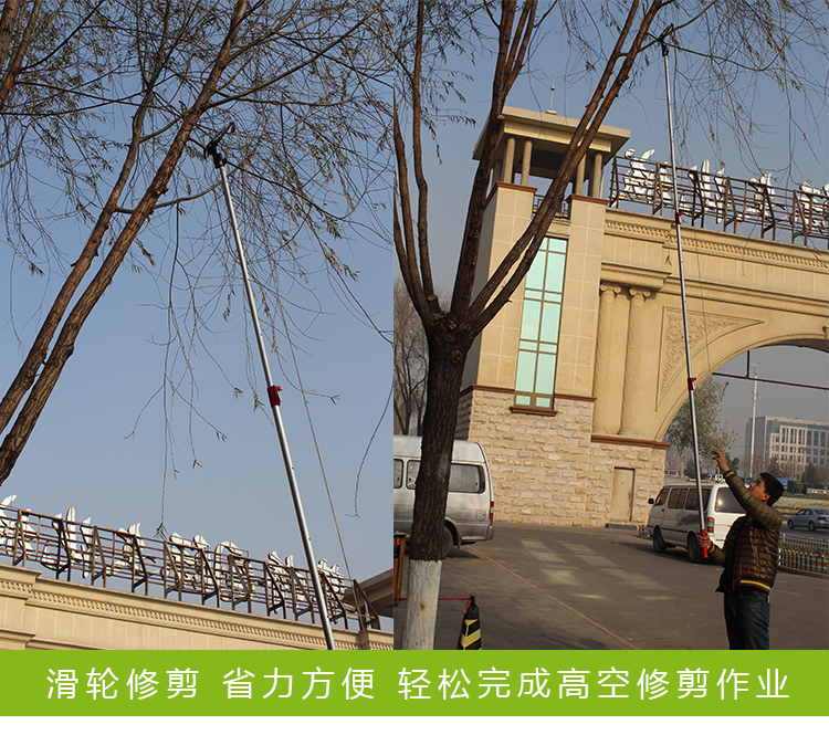 佐川吉6202高枝剪大开口剪刀带锯片4米5米高空剪高树剪高枝锯园林果树