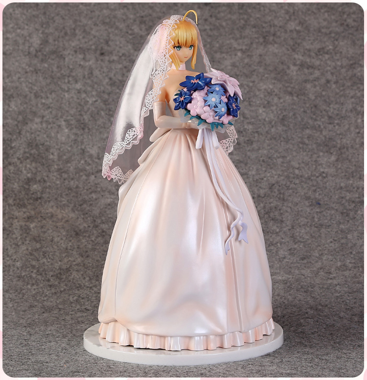 命运之夜fate十周年婚纱塞巴saber黑白色婚纱皇家限定礼服手办白色