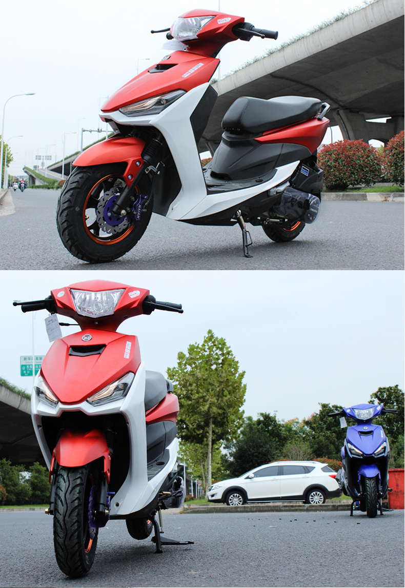 山哥鬼火战速八代125cc鬼火踏板摩托车可上牌踏板车燃油踏板车街车