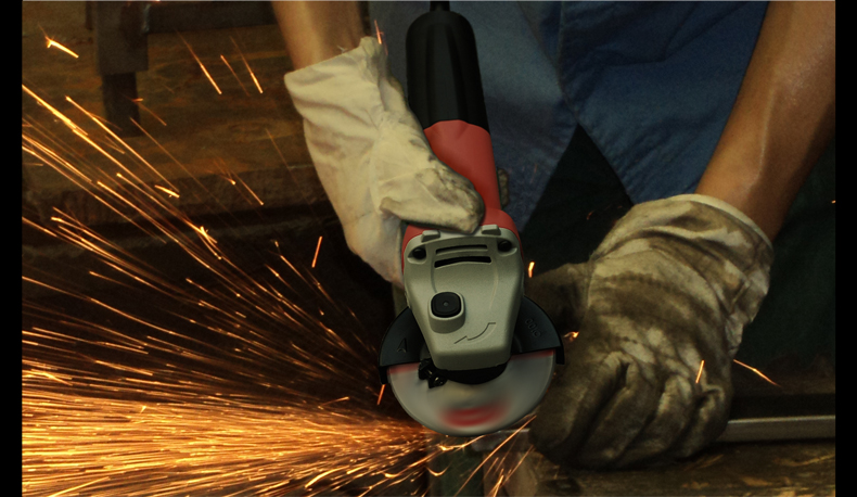 ken锐奇9710打磨机多功能家用墙地面开槽装修100毫米角磨机磨光机手