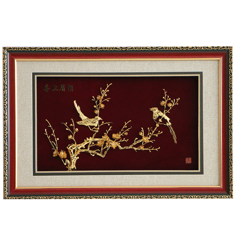 顺通礼坊芜湖铁画梅花画彩色喜上眉稍婚庆用品喜上眉梢送朋友结婚40