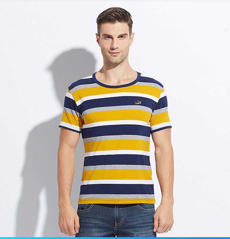 【cartelot恤】卡帝乐鳄鱼(cartelo)夏季短袖t恤男休闲圆领舒适撞色