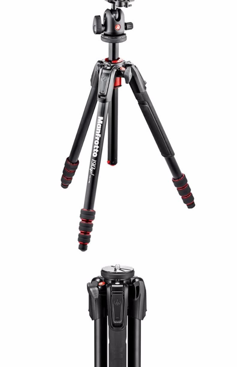曼富图mk190goa4tb-bh 新190系列单反相机4节三脚架 球型云台套装