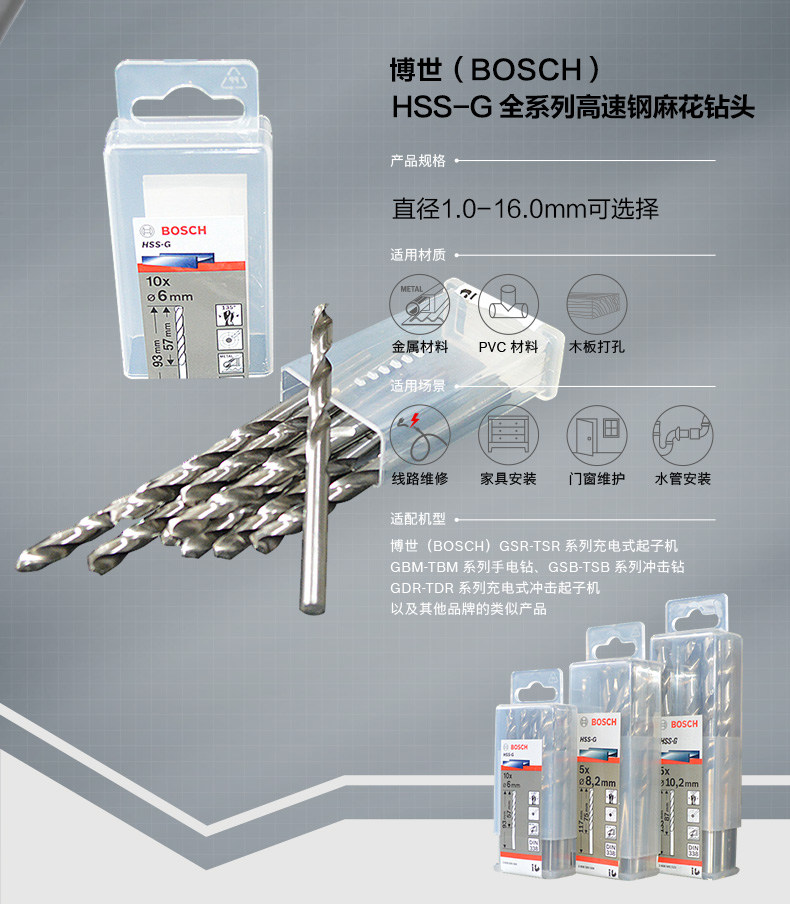 9mm 木工金属钻铁手电钻钻头 4.0mm1支