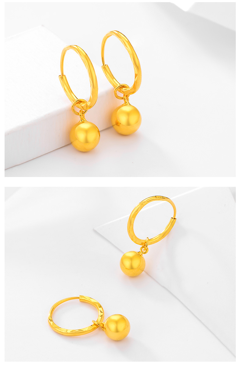 9无焊料黄金耳饰女款爱圆满经典时尚耳环送妈妈送女友 4.