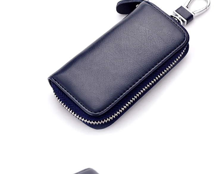 莫尔克(merkel)男女款牛皮汽车钥匙包拉链情侣时尚商务腰挂锁匙包卡包