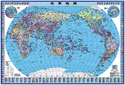 世界地图---防水,耐折撕不烂大全开,大幅面大比例尺1:3300万 (跟随