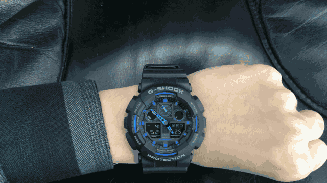 卡西欧(casio)手表 g-shock系列自动背光迷彩风限量大表盘多功能时尚