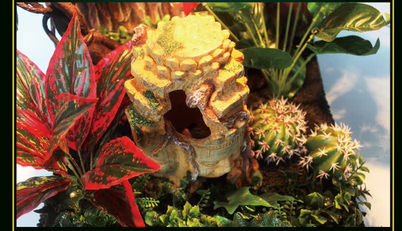 爬虫箱造景玩具蜥蜴箱蜘蛛蝎子箱躲避洞穴蛇热带沙漠装饰造景 仿古