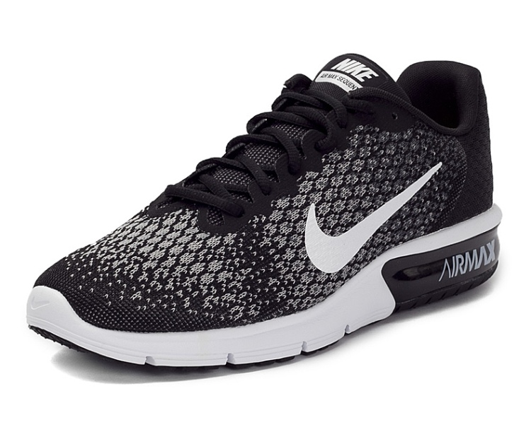 nike耐克2017年新款男子 air max sequent 2跑步鞋 852461-005 黑/白