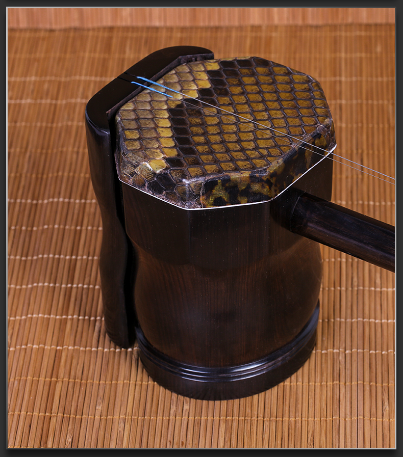 依之木 苏州民族乐器黑檀龙头扁八角二胡乐器考级八角二胡送配件 乐器