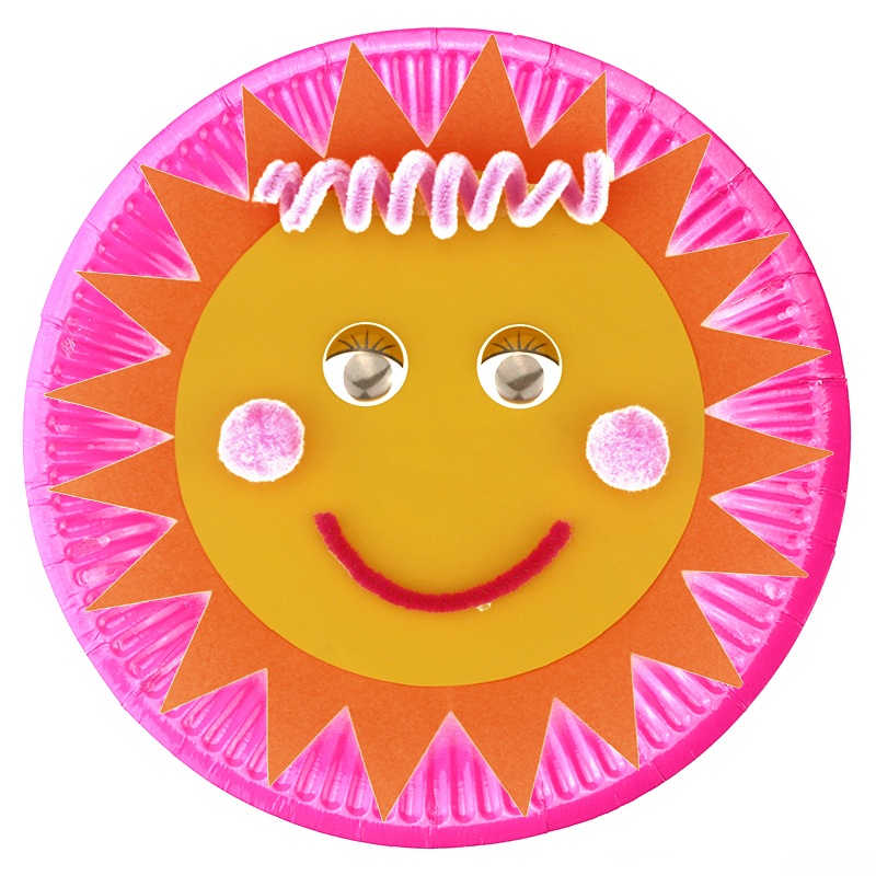 坤祥鼎盛彩色纸盘子手工幼儿园材料贴画纸盘圆形一次性纸盘diy绘画纸