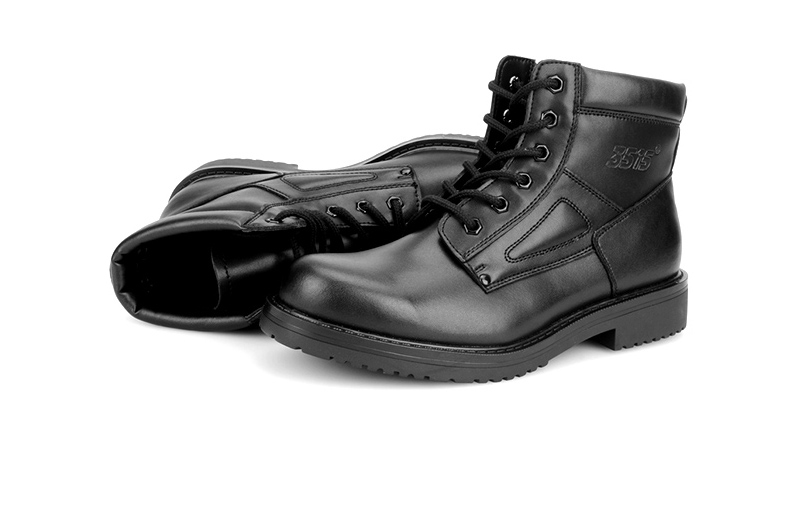 3515强人军勾男特种兵英伦机车靴短靴高帮皮靴战靴 黑色 42
