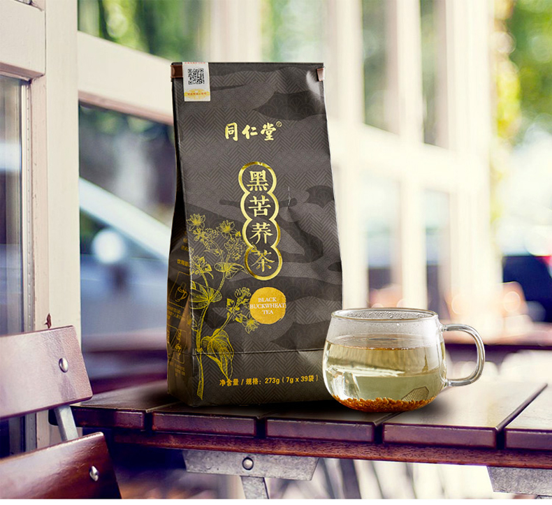 同仁堂黑苦荞茶 全胚芽苦荞麦茶 花草茶273g_ 7折现价58元