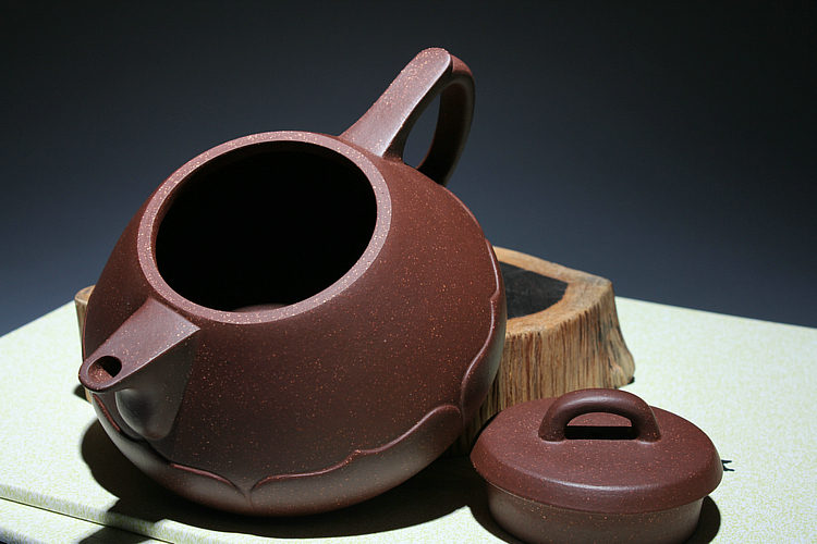 【一砂一砾】宜兴紫砂壶全手工壶茶壶茶具 原矿老紫泥 320cc 菱瓢