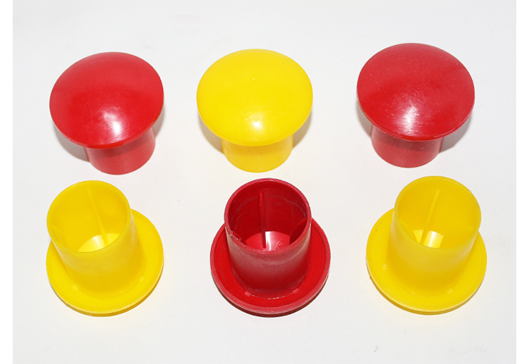 谋福 塑料钢筋丝头保护套螺纹钢筋保护帽蘑菇帽 钢管帽 500/个耐用红
