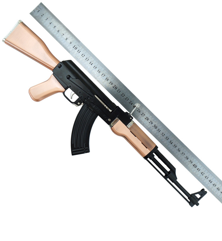 13军事金属模型世界名枪大号ak47枪型玩具军事模型不可发射ak47枪色