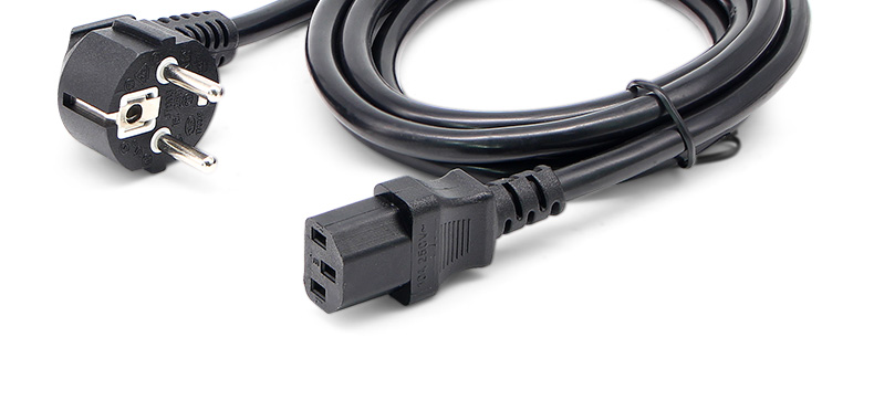 8米三孔欧式插头线16a欧规插头品字尾 vde认证 欧规电源线 1.