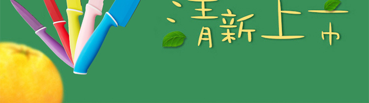 ZUANJ钻技刀具 全套厨房刀具套装 简约不粘彩刀五件套装