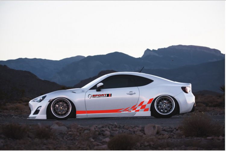 泰瑶 丰田86 gt 斯巴鲁brz sti 跑车 汽车贴纸 装饰改装车贴拉花 黑色