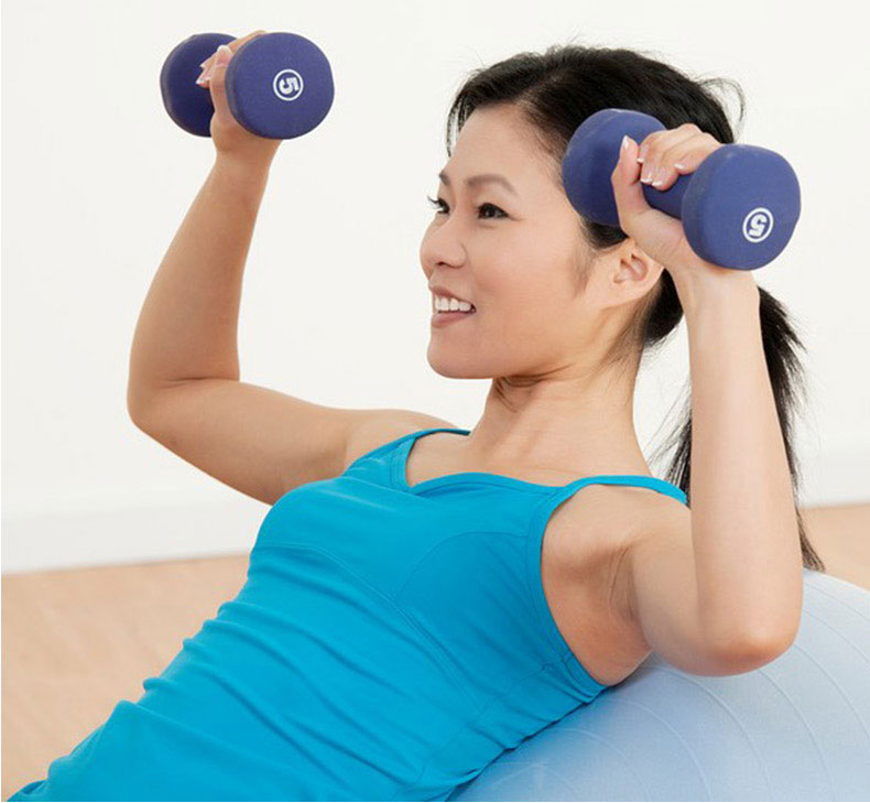 环保包胶哑铃瑜伽健身哑铃普拉提瘦身哑铃跳操健身 11磅/4.