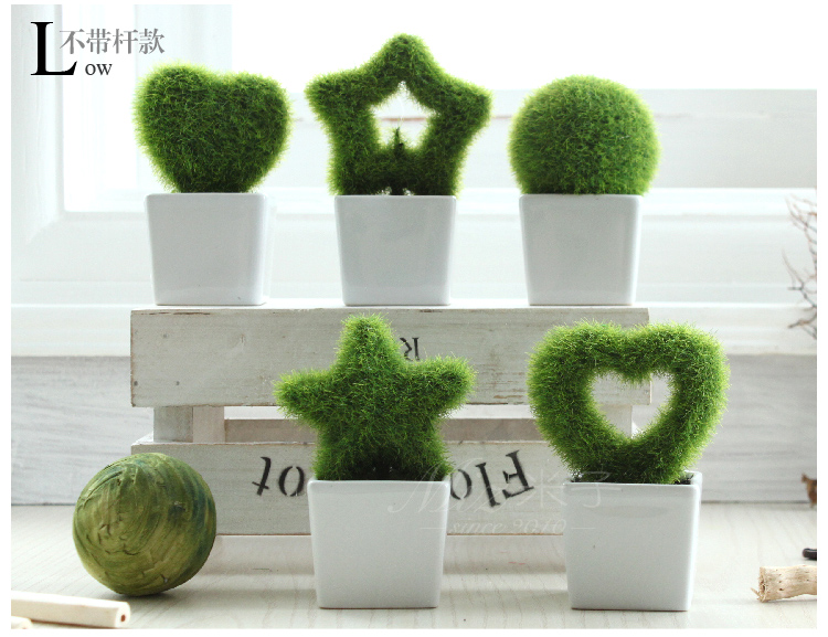 
                                        米子家居 室内装饰品仿真花塑料花假花许愿树假树毛球仿真植物套装 LOVE                