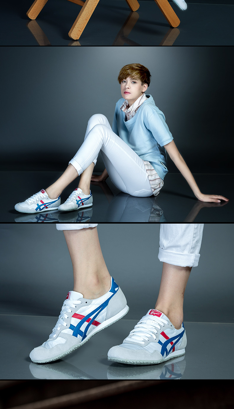服饰,内衣,鞋靴 流行男鞋 主体 颜色 白色/蓝色 品牌 鬼冢虎 适合人群