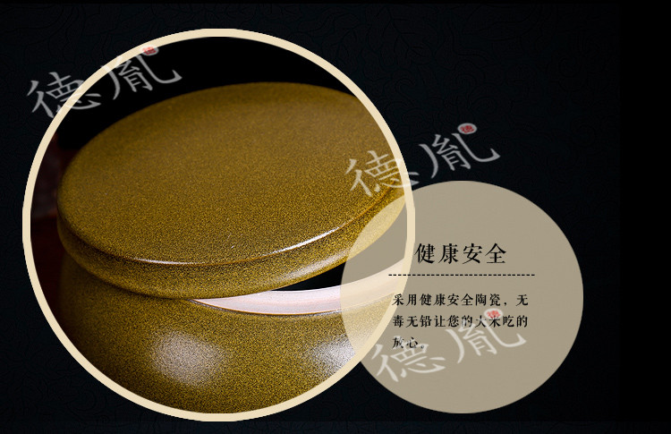 
                                        德胤 德胤 50斤 装景德镇陶瓷茶叶末 陶瓷米缸水缸酒缸腌菜缸 清仓处理大优惠 50斤平盖茶叶末                
