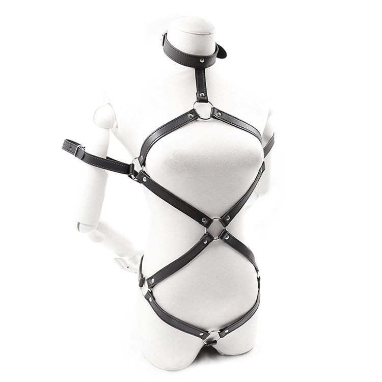 桃色缘 裹胸透视捆绑全身自缚皮带绳紧缚衣 sm情趣内衣男女用器具私密