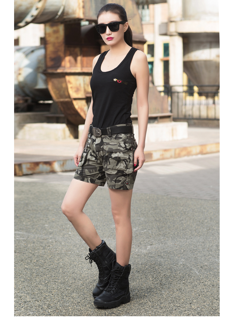自由骑士/freeknight户外军迷服饰夏女军装提臀低腰迷彩短裤显瘦工装